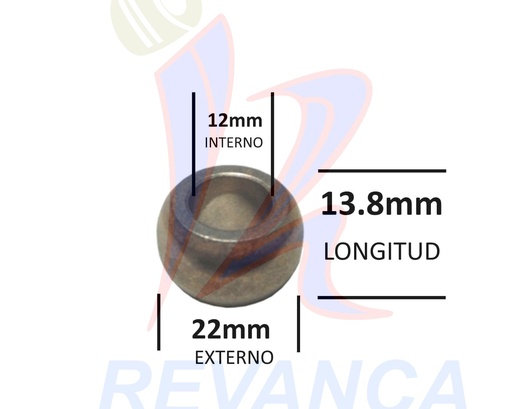 [08020023] BUJE KALLEY OJO MAGICO 12MM EN HIERRO