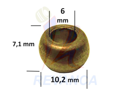 [08020029] BUJE PATICO JUNIOR 6 X 10 MM EN BRONCE