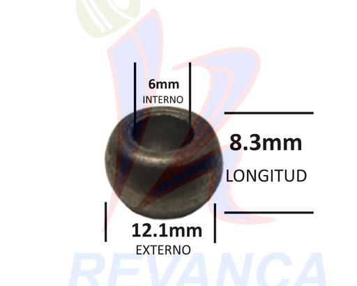 [08020031] BUJE PATICO NORMAL 6 X 12 MM IMPORTADO