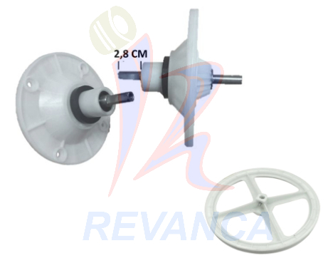 [02040118] CHUMACERA PLANA GRANDE 13CM E/CUADRADO CORTO C/POLEA