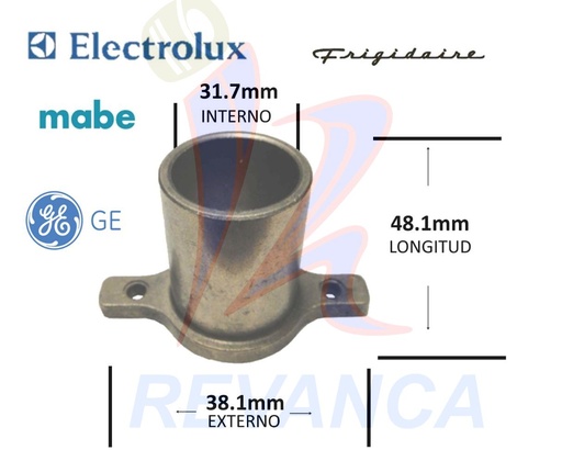 [02070019] BUJE PARA TINA SIRVE A MABE/FRIGIDAIRE