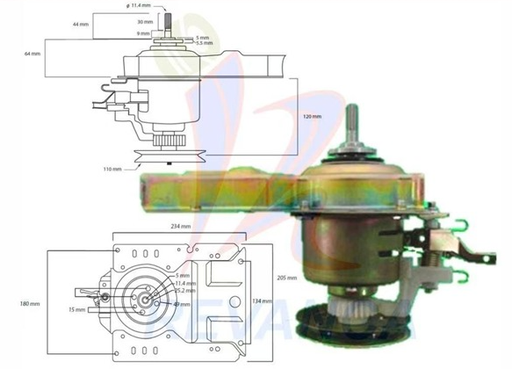 [02050488] TRANSMISION ELECTROLUX  MEDIO PUENTE