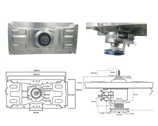 [02050022] TRANSMISION METALICA C/PUENTE PLATEADA