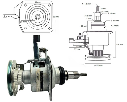 [02050091] TRANSMISION METALICA LG 15 KG GRANDE CAMISA GRUESA