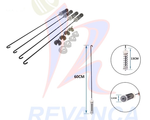 [02040031] VARILLA AMORTIGUADOR W10780048 ISYN JGO DE 4 (SIRVE A WHIRLPOOL)