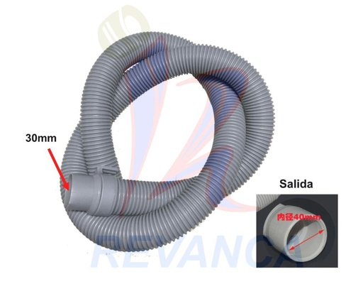 [02020088] MANGUERA DESAGUE LAV. HAIER 1.3M GRIS V13064