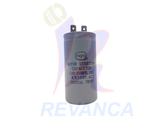 [02050406] CAPACITOR DE NEVERA GRIS 60MFD/160V