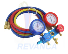 [04030219] JUEGO DE MANOMETROS R-131-R22-R404-R410 (INCLUYE ADAPTADOR R410)