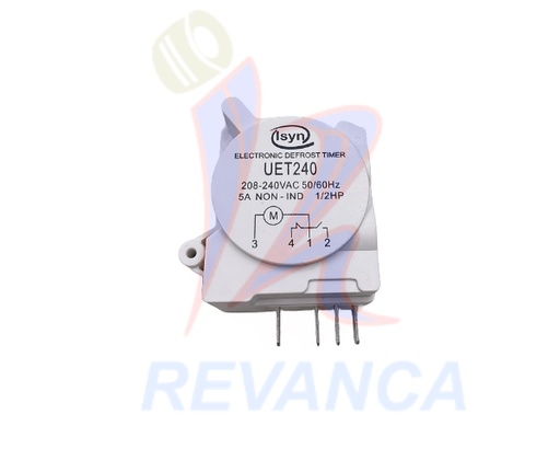 [04030441] RELOJ DE NEVERA MULTIHORAS (4-12 HORAS) 220V AJUSTABLE TIPO MABE