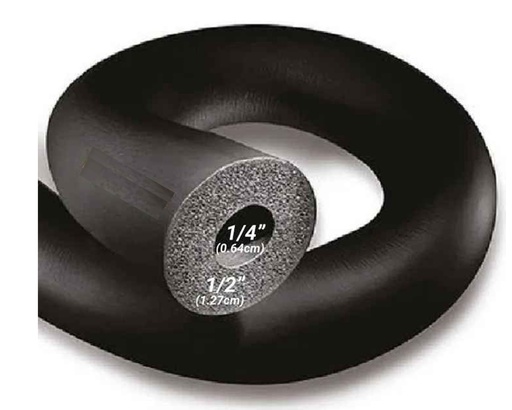 [04010366] RUBATEX 1/4 X 1/2 IMPORTADO  NEGRO 1.8 MTS