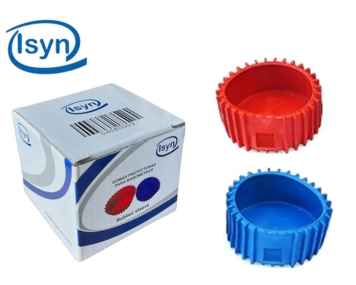 [04080003] JUEGO DE PROTECTOR AZUL Y ROJO PARA RELOJES DE MANOMETRO