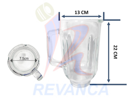 [03070027] VASO DE VIDRIO BLACK-DECKER BOCA ANCHA  REEMPLAZO