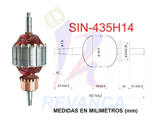 [23030049] INDUCIDO OSTER CHINO GRUESO R435H14
