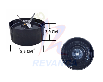 [03050009] CUCHILLA PEQUEÑA C/BASE REEMPLAZA NUTRIBULLET BS05-250W (4 ASPAS)