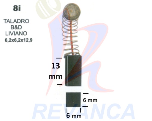 [25010001] ESCOBILLA TALADRO B&D LIVIANO 7274/04 / 7104