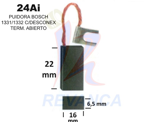 [25010016] ESCOBILLA PULIDORA BOSCH 1331/1332 C/DESCONEX TERM. ABIERTO