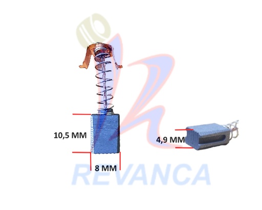 [25010020] ESCOBILLA TALADRO B&D 3/8 PULG 7250/7104/PULIDORA 4046 SIERRA WOLFF IMPORT.