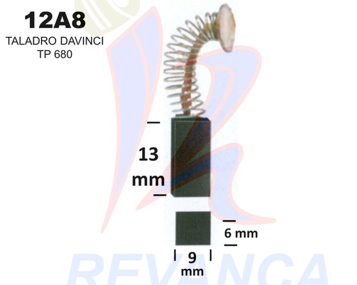 [25010040] ESCOBILLA TALADRO DAVINCI TP680