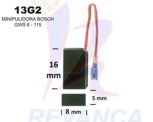 [25020054] ESCOBILLA MINIPULIDORA BOSCH 5X7, 9X13,6 C/AISL.