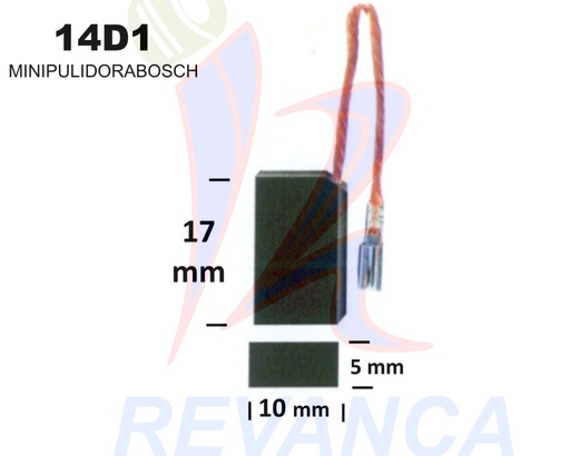 [25010048] ESCOBILLA MINIPULID BOSCH 1700-1800 /NUEV SERIES GWS 7-115 CABLE SUP.