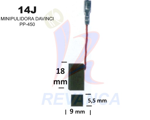 [25010023] ESCOBILLA MINIPULIDORA DAVINCI PP450