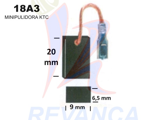 [25010054] ESCOBILLA MINIPULIDORA KTC 401AG115 800W (CABLE SALIDA POSTERIOR)