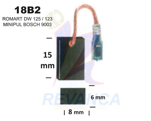 [25020023] ESCOBILLA MINIPULIDORA BOSCH TERMINAL ENCHUFE PEQ.