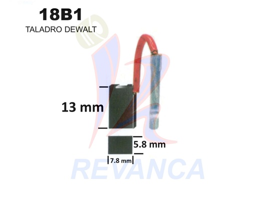 [25020012] ESCOBILLA TALADRO DW 507, 503 CABLE LARGO MEDIO TERM. P/LARGA