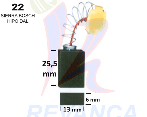[25020034] ESCOBILLA PULIDORA BOSCH 1/2 PULG BOSCH ANTIG.