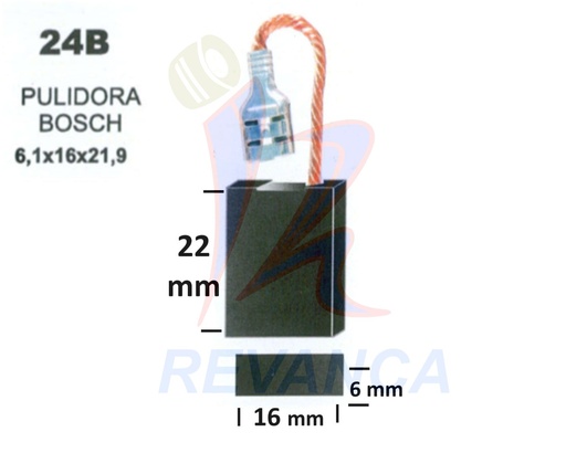 [25020002] ESCOBILLA PULIDORA BOSCH 1362, ENCHUFE