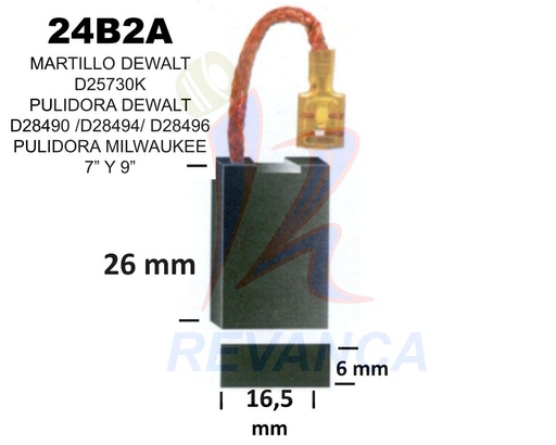 [25010006] ESCOBILLA PULIDORA DW 28490/91/476/486 MART. C/DESCONEXION
