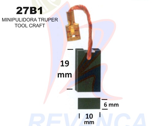 [25010013] ESCOBILLA MINIPULIDORA TRUPER 6X10X19 MMS CT