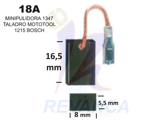 [11000128] ESCOBILLA NAL MINIP. BOSCH 1347/RUTIAD/CALAD