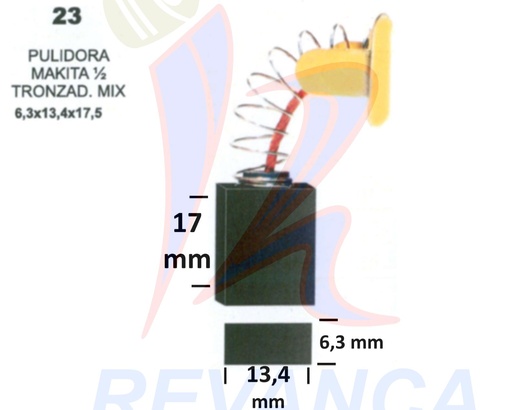 [25020011] ESCOBILLA NAL PULID. MAKITA 1/2 TRONZ. MIX 355