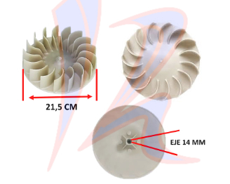 [02040109] TURBINA SECADORA WHIRLPOOL USA FSP 279711/694089
