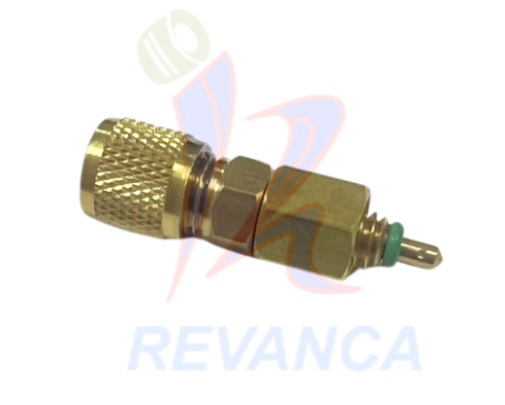 [04030109] VALVULA DE BRONCE LATA GAS REFRIGERANTE 1/4X1/4 ROSCA GRUESA