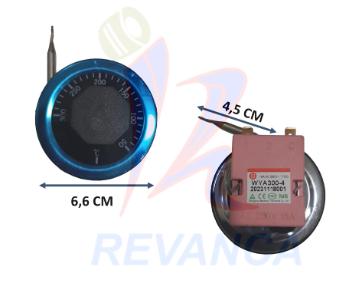 [09000045] TERMOSTATO AIR FRYER/HORNO WYA300-4 250V/16A BULBO PEQUEÑO (300°C)