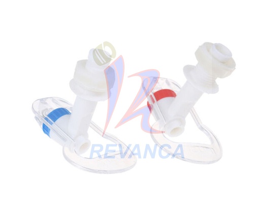 [11000387] LLAVE PARA FILTRO/DISPENSADOR DE BOTELLON TIPO PULSADOR MACHO CALIENTE/FRIA (JUEGO)