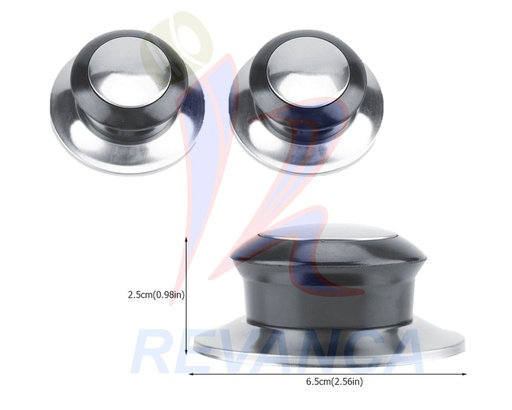 [14000021] POMO DE OLLA/PAILA PARA COCINA CROMADO (2 ASA X EMPAQUE)