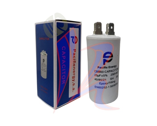 [15000019] CAPACITOR PARA MOTOBOMBA - 25MF 250/450V