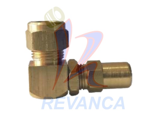 [18000088] CODO DE 90° TUERCA 3/8 CON ENTRADA A BOQUILLA DE VALVULA