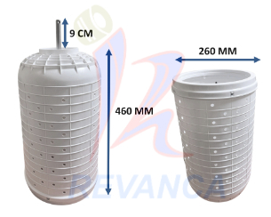 [02050261] TINA SECADO CON ARO 8KG DIAM 268MM - ALTO 460MM EJE 14MM
