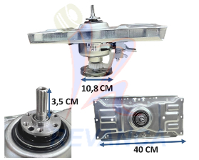 [02050702] TRANSMISION METALICA C/PUENTE HACEB 40CM - 8 HUECOS
