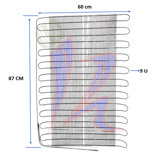 [04030531] PARRILLA DE NEVERA 1/5 A 1/6 60CM ANCHO/87CM LARGO (9U) OVALADA