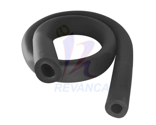 [04010404] RUBATEX 1 1/8 X 1/2 IMPORTADO NEGRO 1.8 MTS