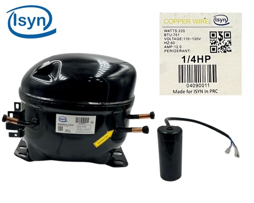 [04090011] COMPRESOR NEVERA ISYN R600 1/4HP